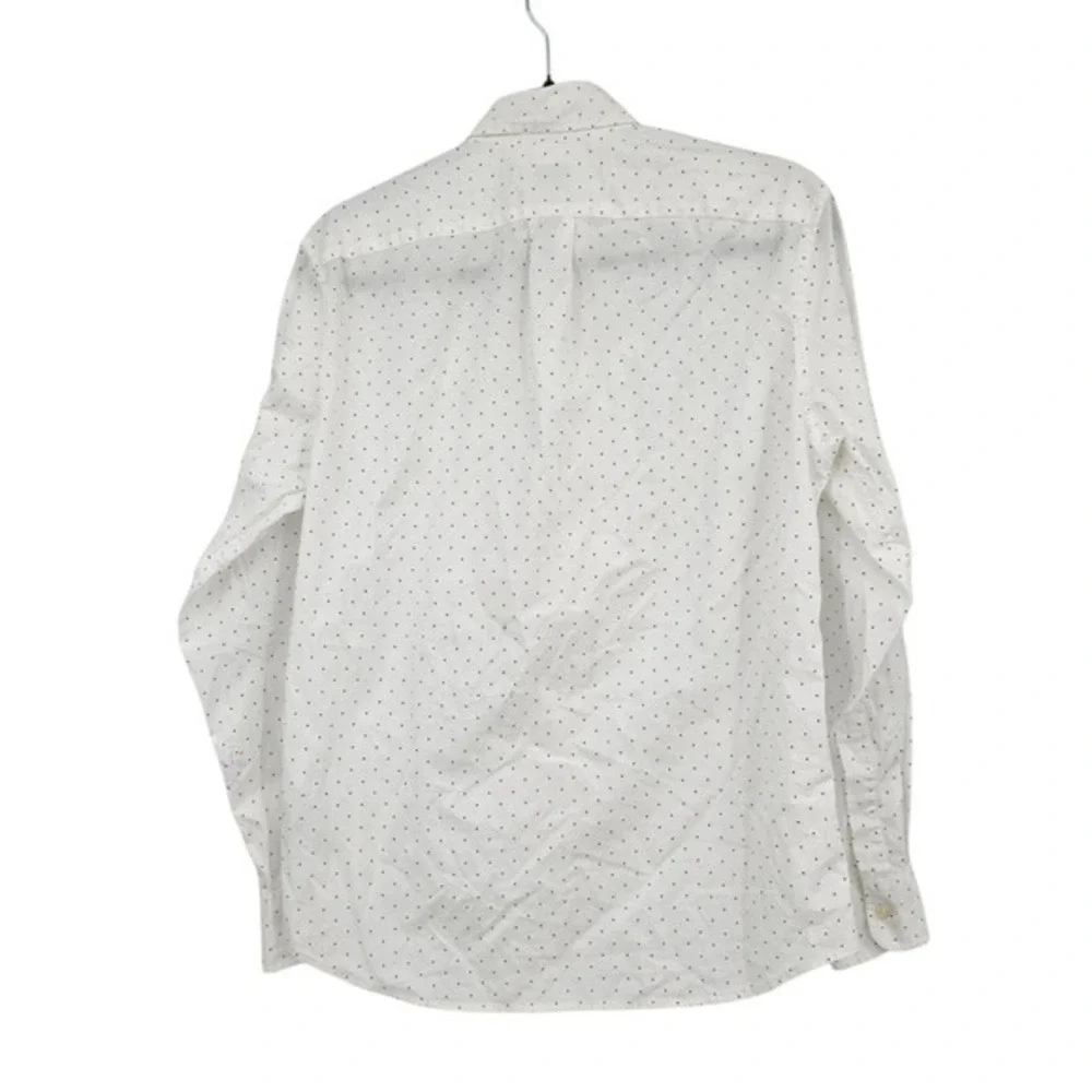 J. Crew Slim Untucked Stretch‎ Shirt Polka Dot Organic Cotton Top S